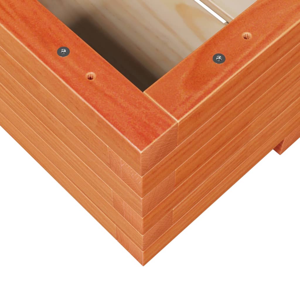 Garden Planter Wax Brown 110x60x26.5 cm Solid Wood Pine