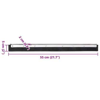 Floor Squeegee Heads 5 pcs 55x2x5 cm Steel and Rubber