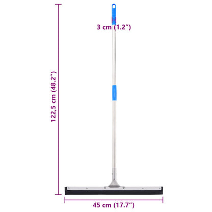  Floor Squeegee 45x122.5 cm Steel and Rubber