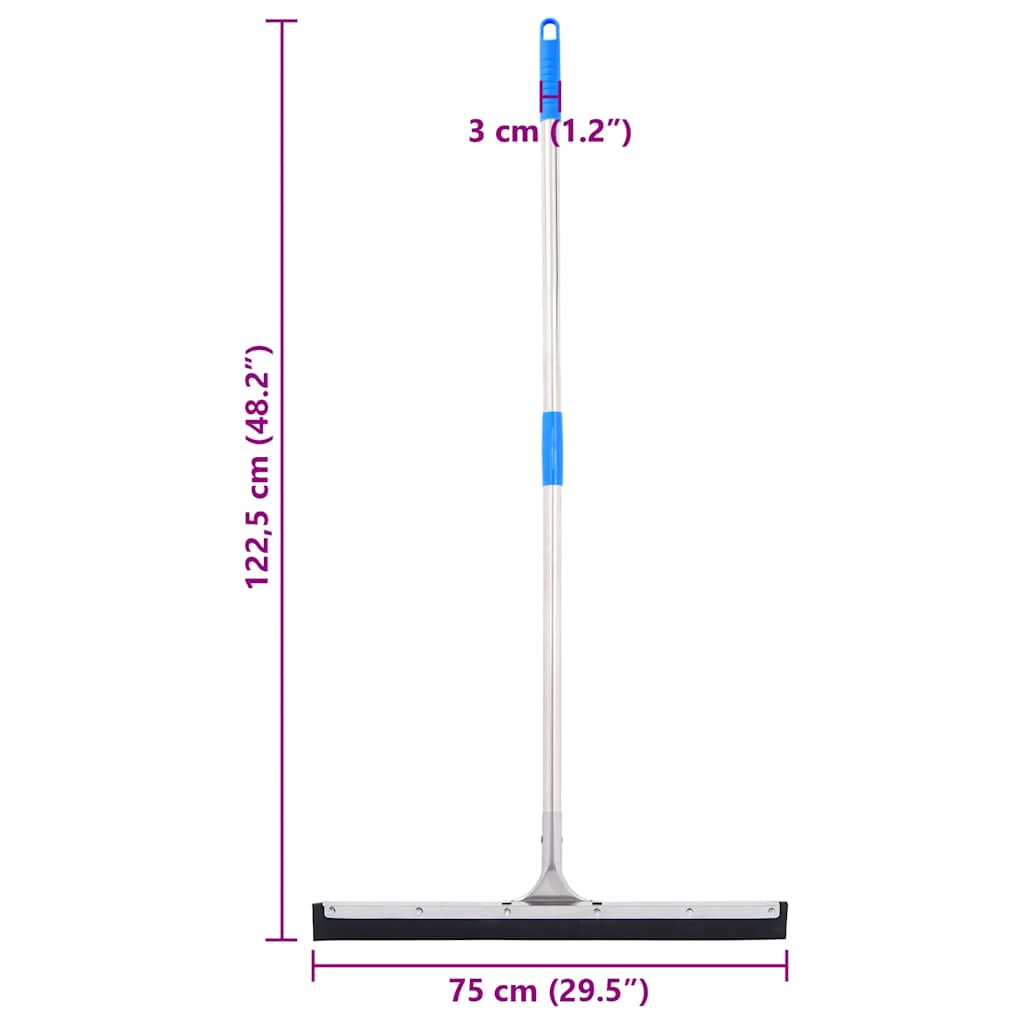  Floor Squeegee 75x122.5 cm Steel and Rubber