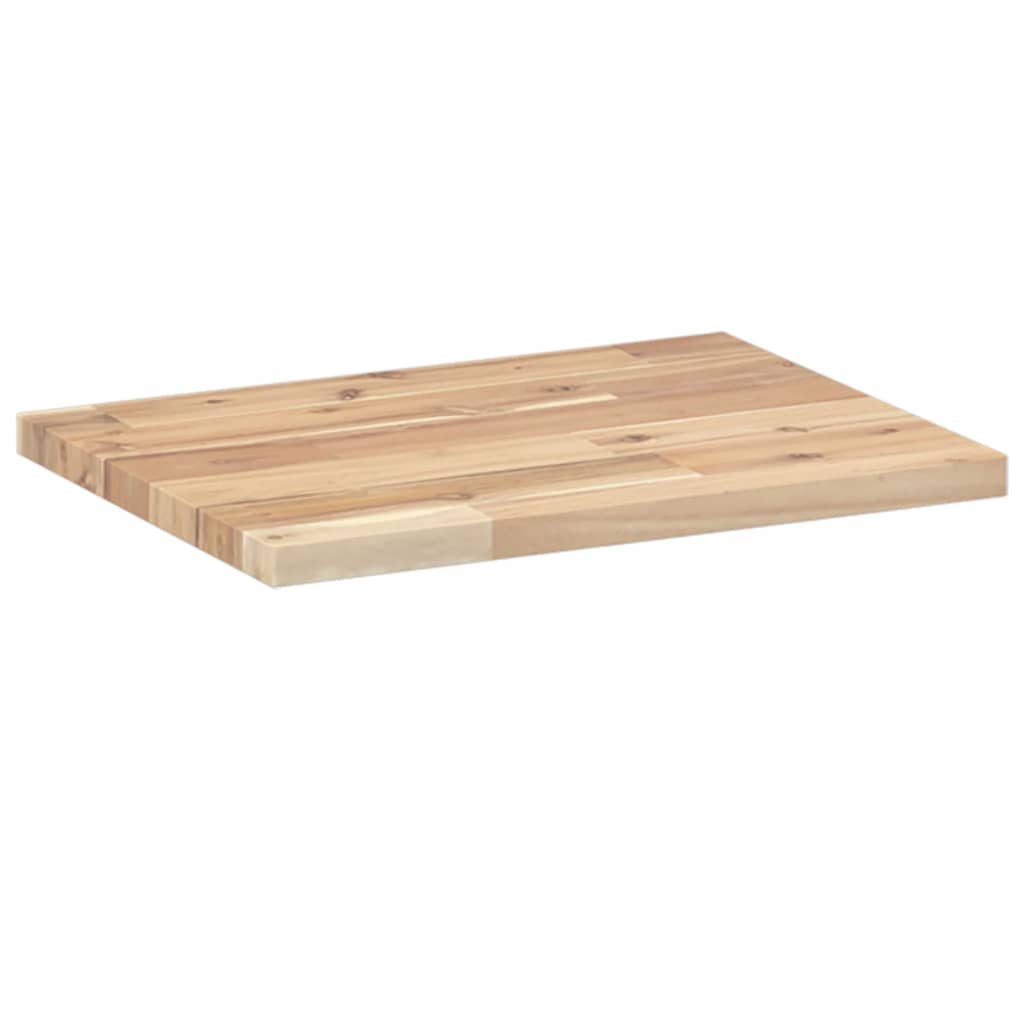 Table Top 40x30x2 cm Rectangular Solid Wood Acacia