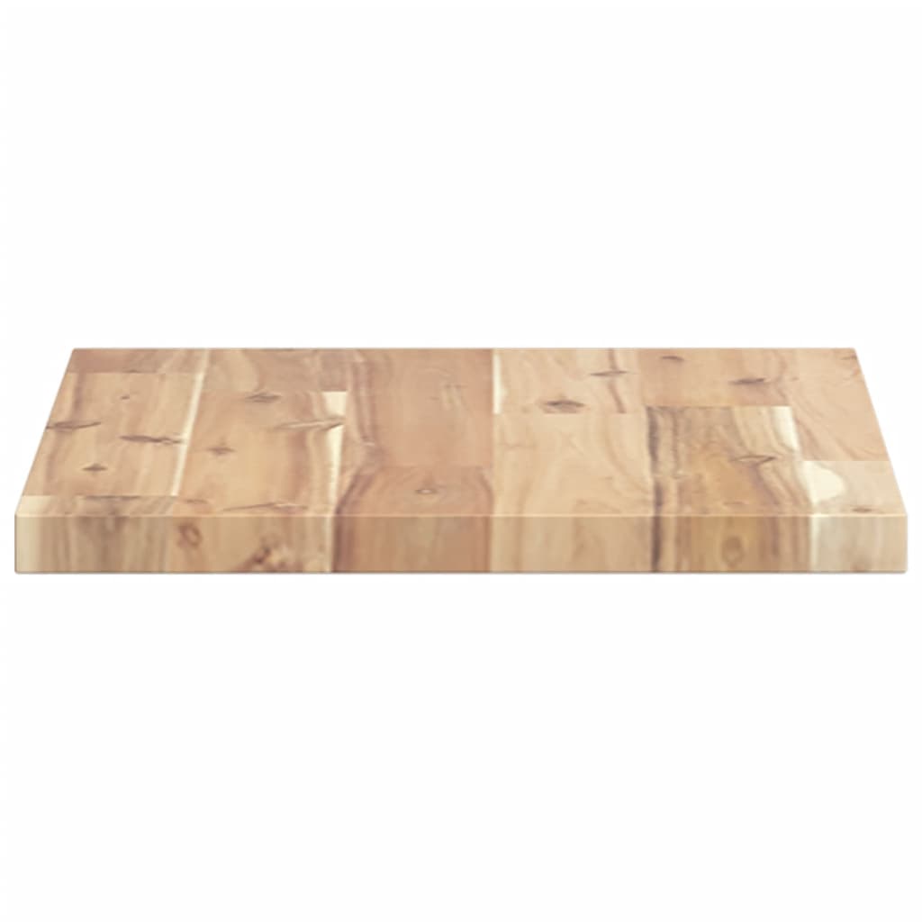 Table Top 40x30x2 cm Rectangular Solid Wood Acacia