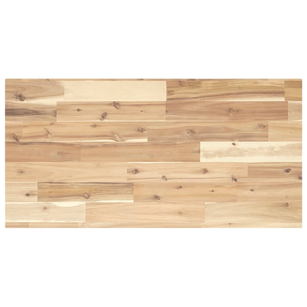 Table Top 80x40x2 cm Rectangular Solid Wood Acacia