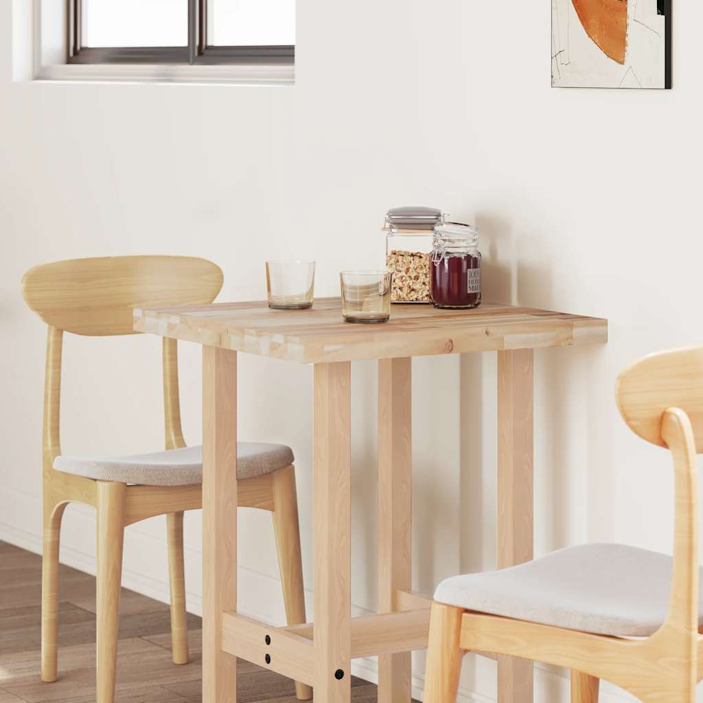 Table Top Rectangular 80x60x4 cm Solid Wood Acacia
