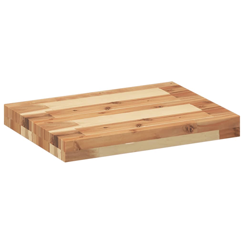 Table Top 40x30x4 cm Rectangular Solid Wood Acacia