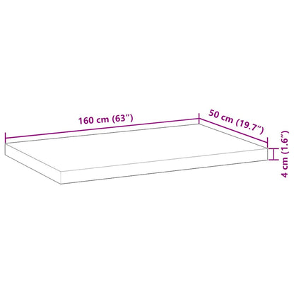 Table Top Rectangular 160x50x4 cm Solid Wood Acacia