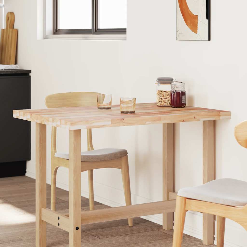 Table Top Rectangular 120x70x4 cm Solid Wood Acacia