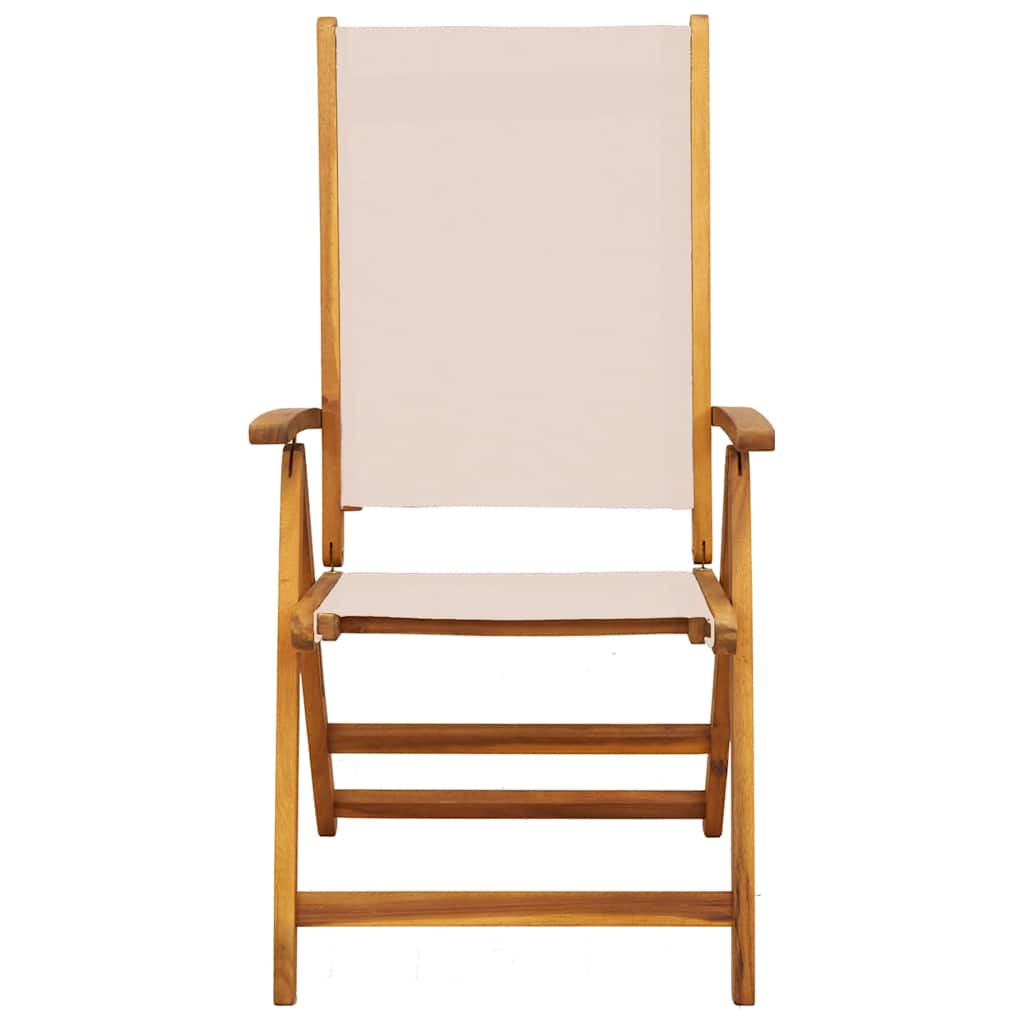 Folding Garden Chair | Set of 2 | Cream