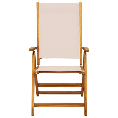 Folding Garden Chair | Set of 2 | Cream