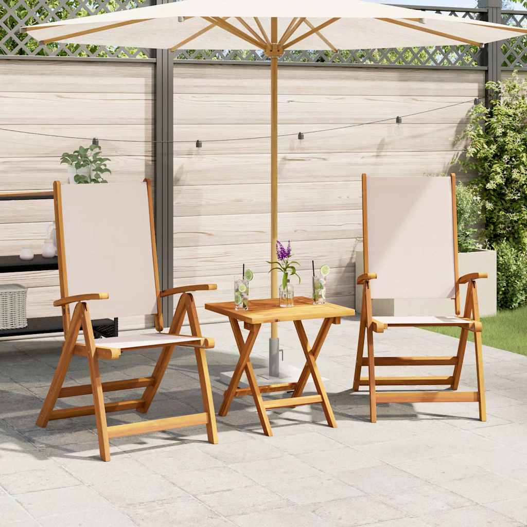 Folding Garden Chair | Set of 2 | Cream