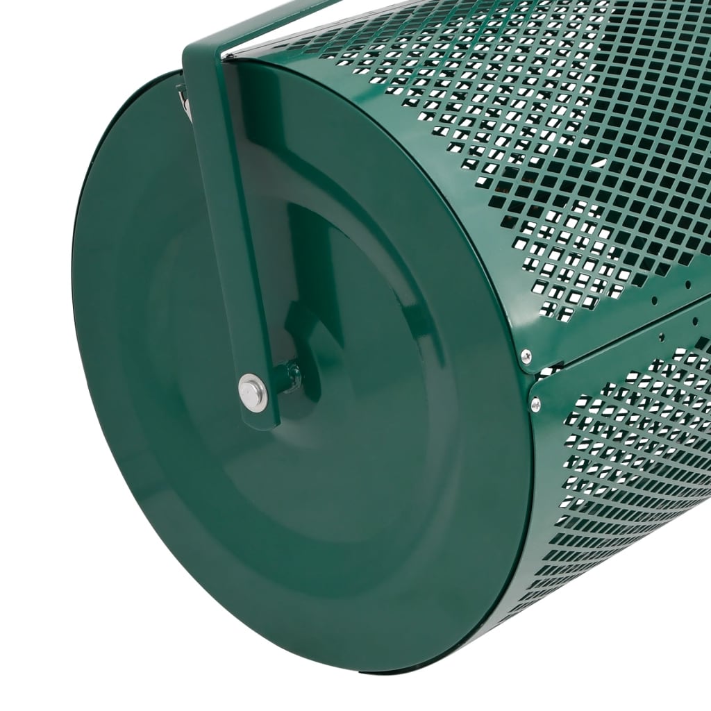 Compost Spreader Green Steel Standard Height-Adjustable