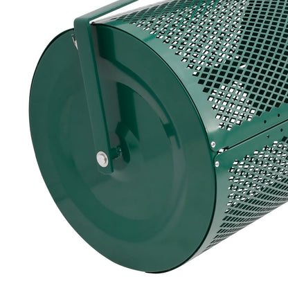 Compost Spreader Green Steel Standard Height-Adjustable