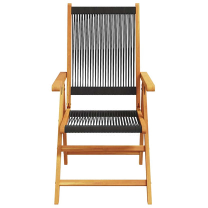Garden Dining Set | Black | Solid Acacia wood | Medium