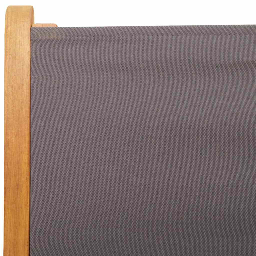 7 Piece Garden Dining Set Anthracite Fabric and Solid Wood