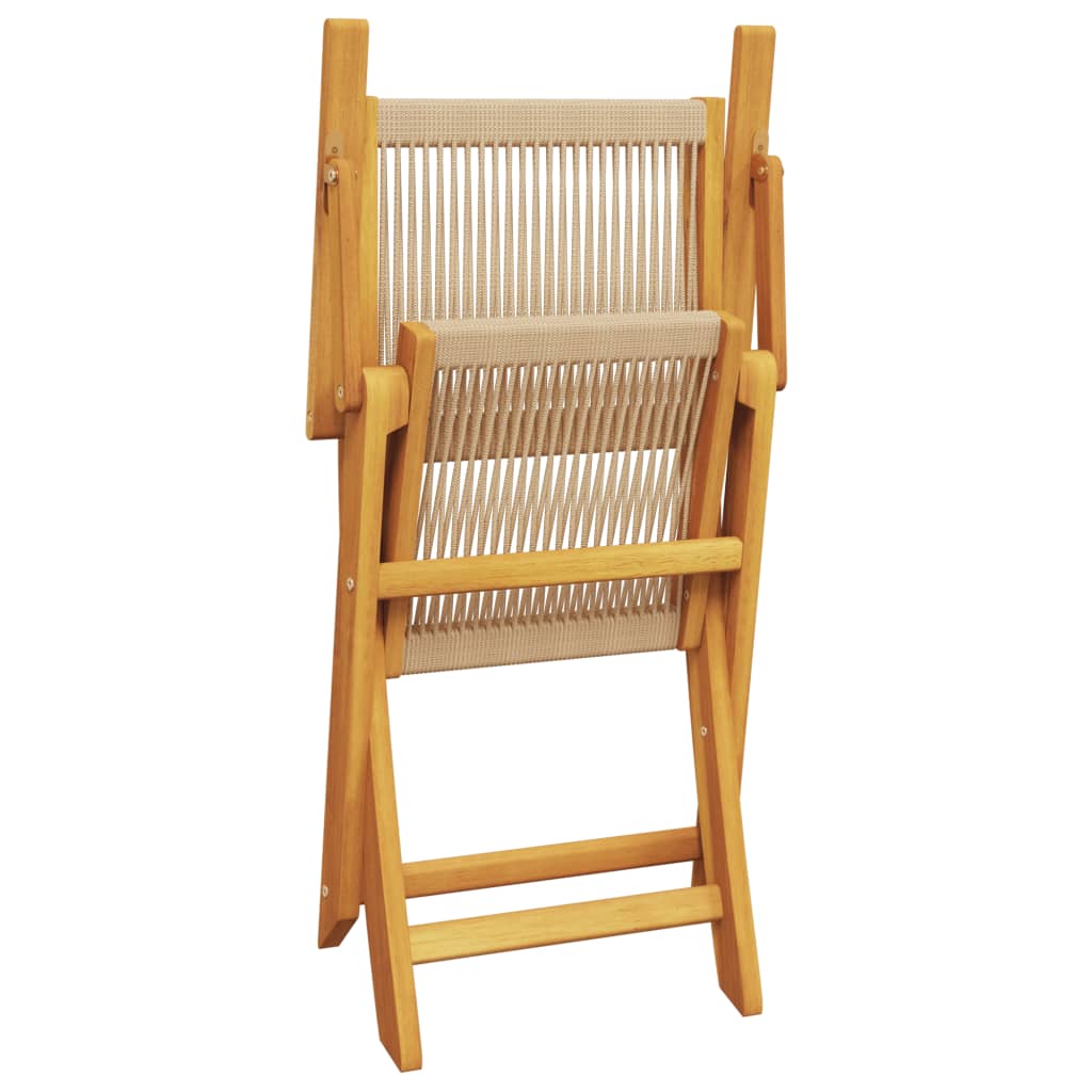 Bistro Set | Beige | Solid acacia wood and polypropylene | Standard