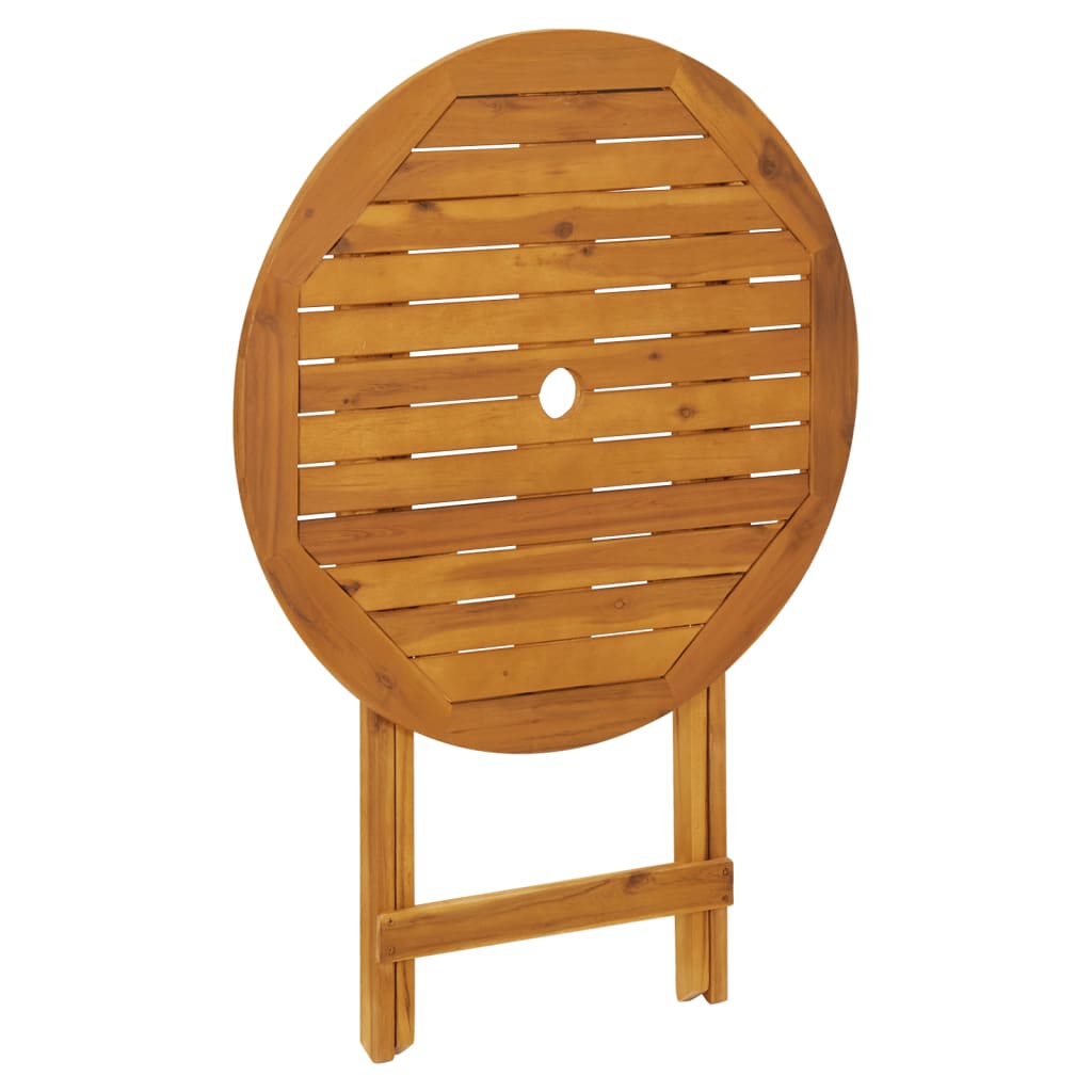 Bistro Set | Beige | Solid Acacia wood | Small | Foldable | Bistro Set