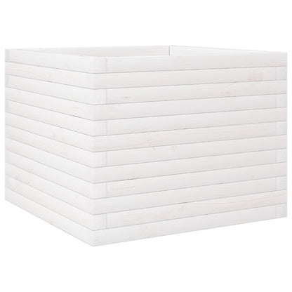 Garden Planter White 60x60x46 cm Solid Wood Pine