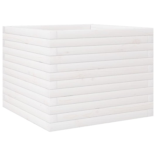 Garden Planter White 60x60x46 cm Solid Wood Pine