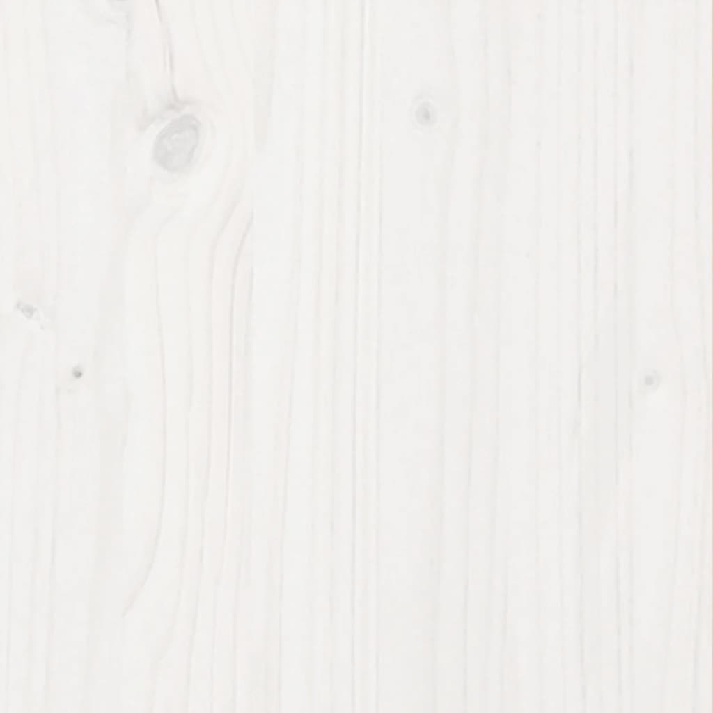 Garden Planter White 60x60x46 cm Solid Wood Pine