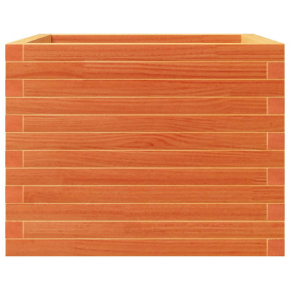 Garden Planter Wax Brown 60x60x46 cm Solid Wood Pine