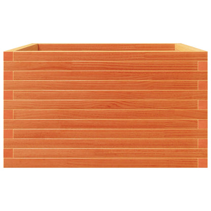 Garden Planter Wax Brown 80x80x46 cm Solid Wood Pine