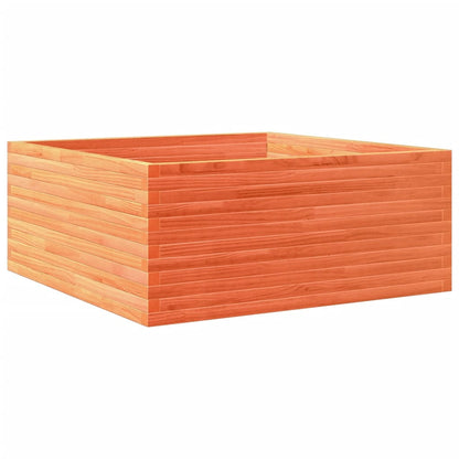Garden Planter Wax Brown 110x110x46 cm Solid Wood Pine