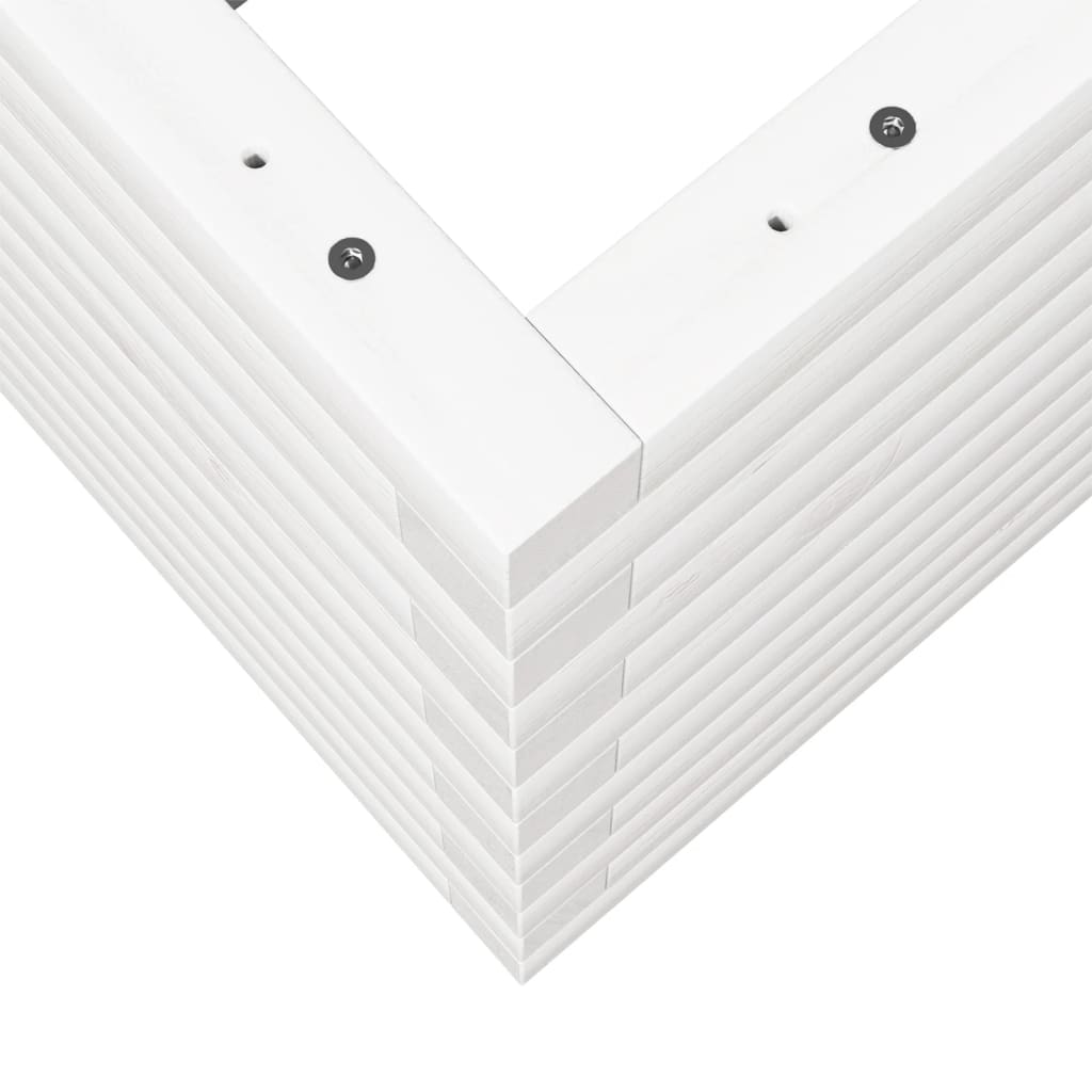 Garden Planter White 70x40x46 cm Solid Wood Pine