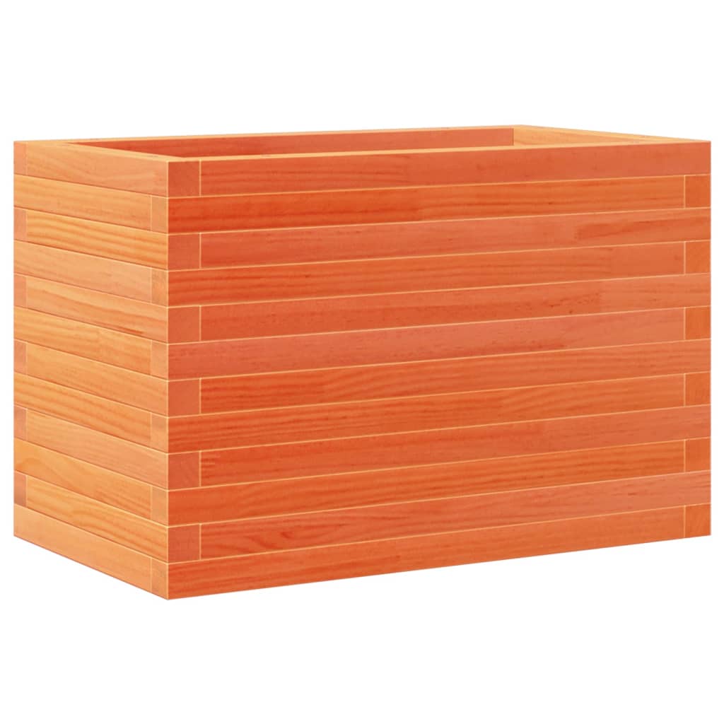 Garden Planter Wax Brown 70x40x46 cm Solid Wood Pine