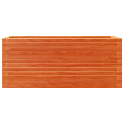 Garden Planter Wax Brown 110x40x46 cm Solid Wood Pine