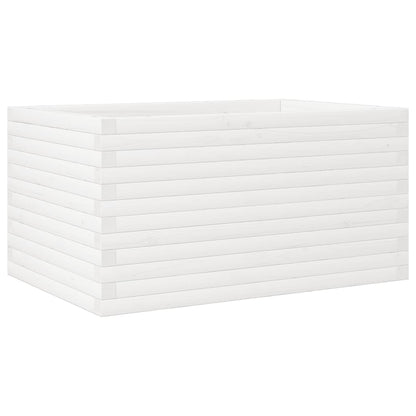 Garden Planter White 90x60x46 cm Solid Wood Pine
