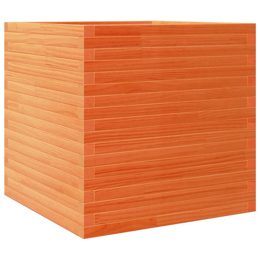 Garden Planter Wax Brown 70x70x68.5 cm Solid Wood Pine