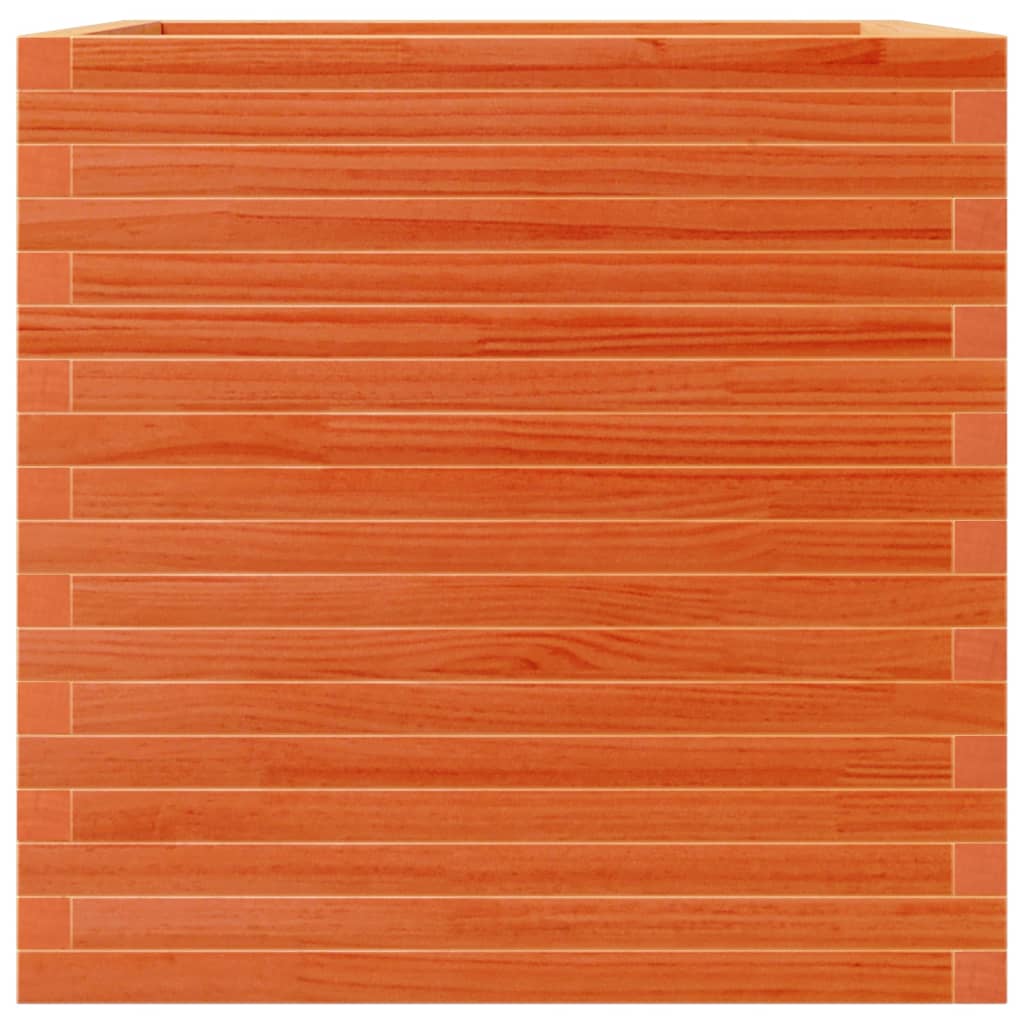 Garden Planter Wax Brown 70x70x68.5 cm Solid Wood Pine