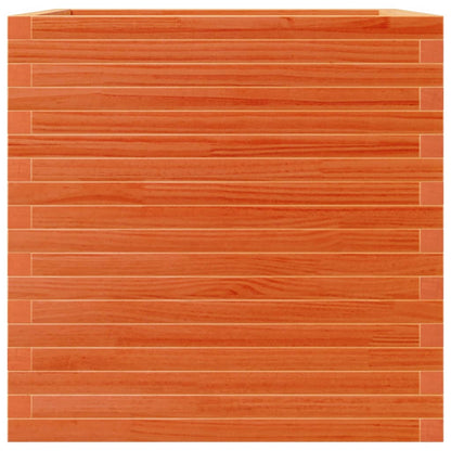 Garden Planter Wax Brown 70x70x68.5 cm Solid Wood Pine