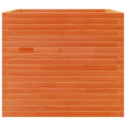 Garden Planter Wax Brown 80x80x68.5 cm Solid Wood Pine