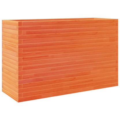 Garden Planter Wax Brown 110x40x68.5 cm Solid Wood Pine