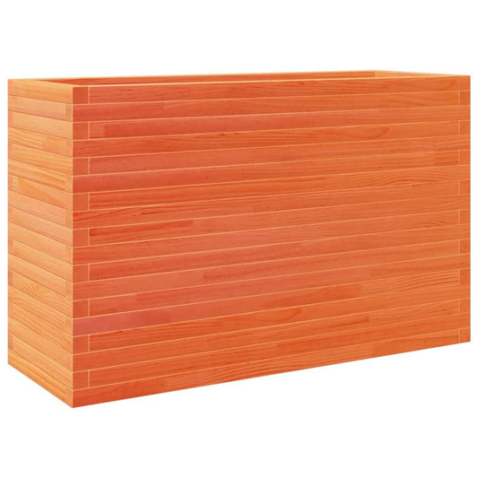 Garden Planter Wax Brown 110x40x68.5 cm Solid Wood Pine