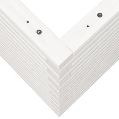 Garden Planter White 90x60x68.5 cm Solid Wood Pine
