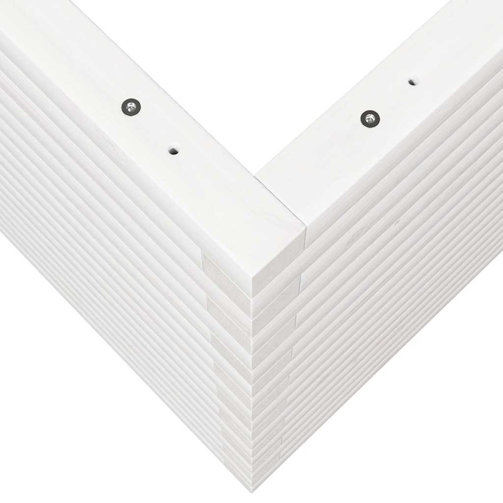 Garden Planter White 110x60x68.5 cm Solid Wood Pine