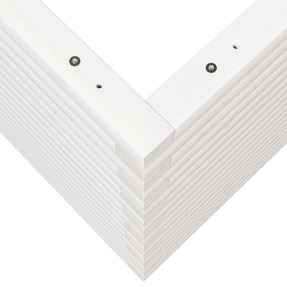 Garden Planter White 110x60x68.5 cm Solid Wood Pine