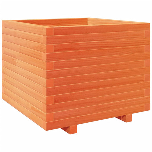 Garden Planter Wax Brown 60x60x49.5 cm Solid Wood Pine
