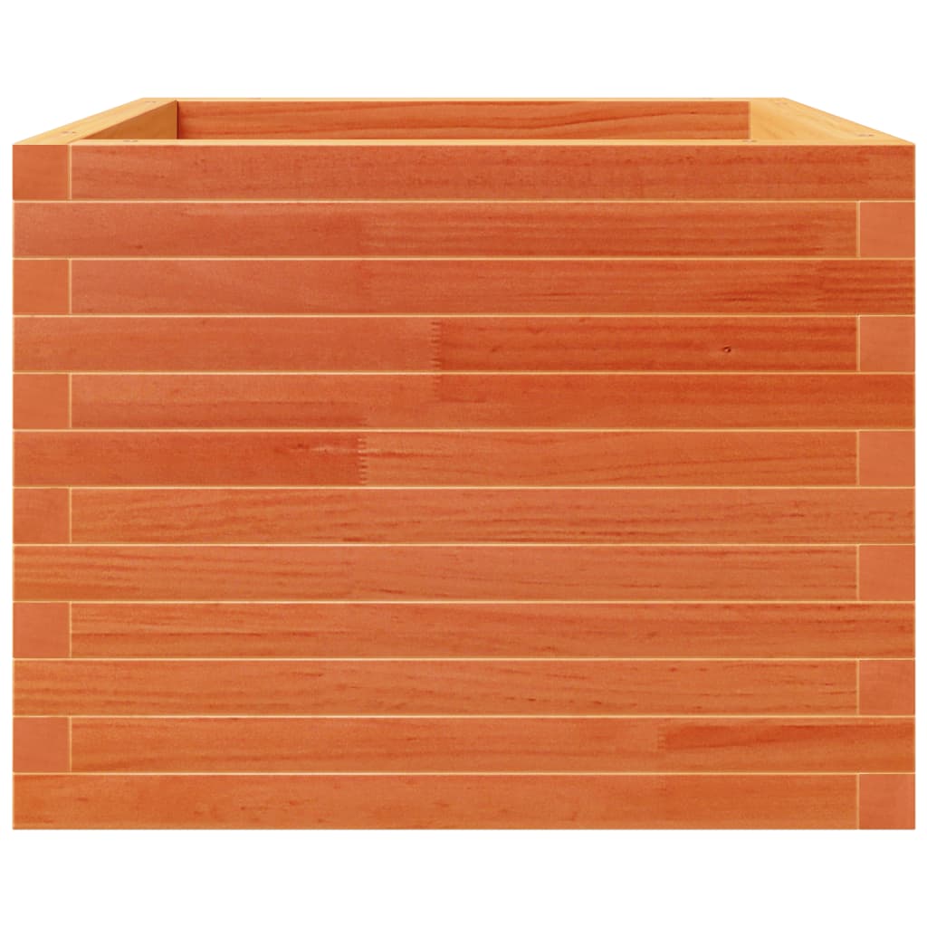 Garden Planter Wax Brown 60x60x49.5 cm Solid Wood Pine