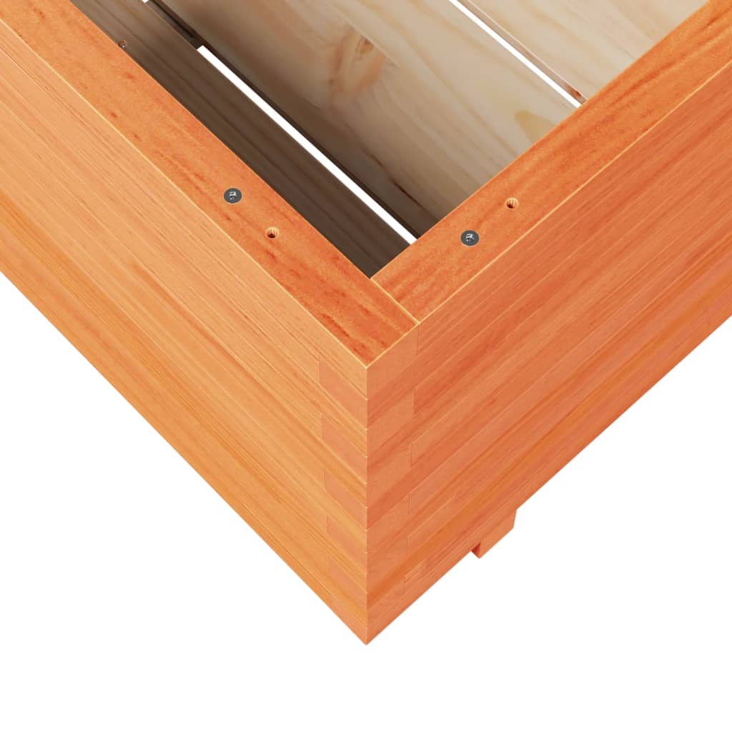Garden Planter Wax Brown 80x80x49.5 cm Solid Wood Pine