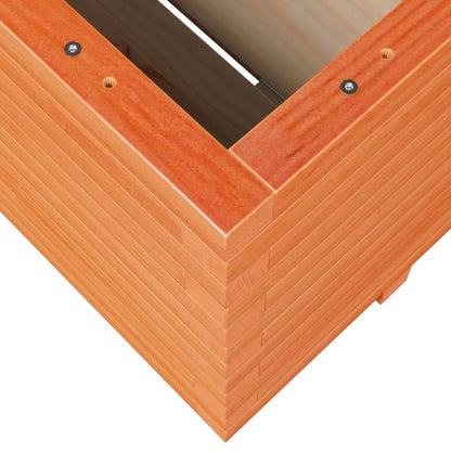 Garden Planter Wax Brown 100x100x49.5 cm Solid Wood Pine