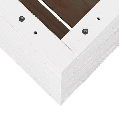 Garden Planter White 60x60x72.5 cm Solid Wood Pine