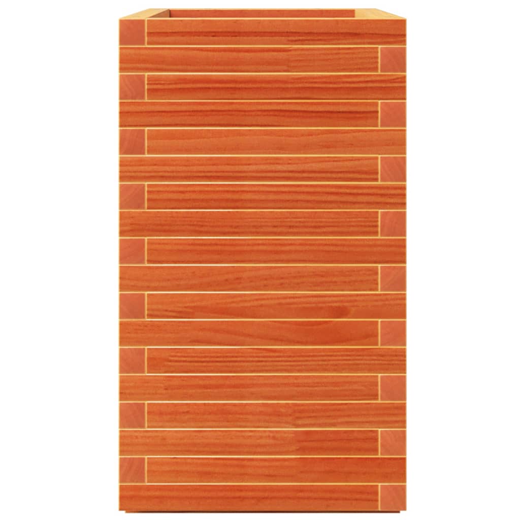 Garden Planter Wax Brown 70x40x72.5 cm Solid Wood Pine