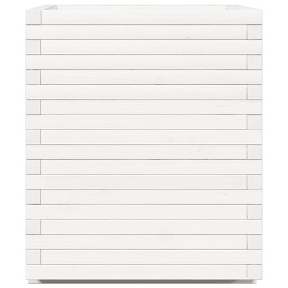 Garden Planter White 90x60x72.5 cm Solid Wood Pine