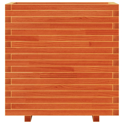 Garden Planter Wax Brown 70x40x72 cm Solid Wood Pine