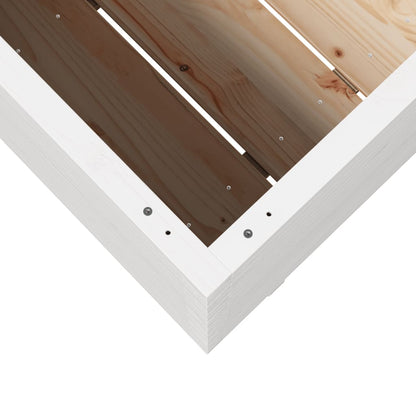 Garden Planter White 90x60x72 cm Solid Wood Pine
