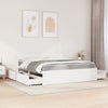 Bed with Drawers and Mattress White 180x200 cm Super King Solid Wood Pine
