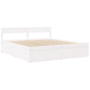 Bed with Drawers and Mattress White 180x200 cm Super King Solid Wood Pine